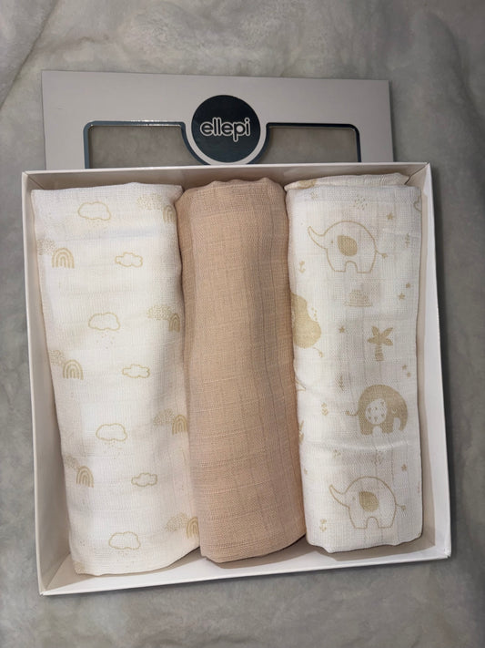 Set Quadrati di Garza in Beige