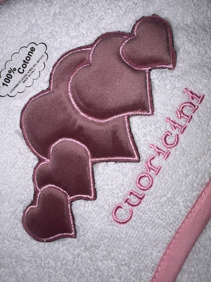 Accappatoio Triangolo Cuoricini
