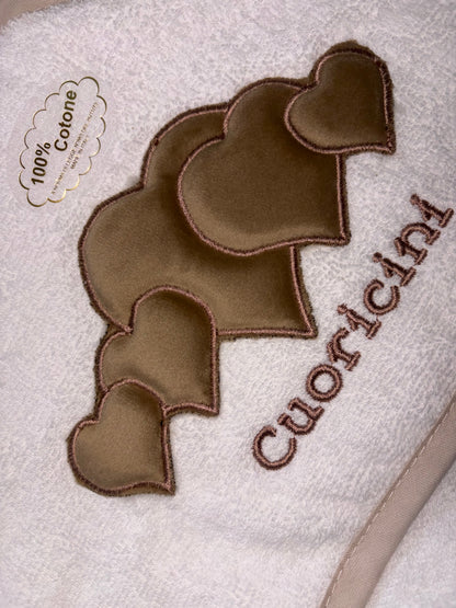Accappatoio Triangolo Cuoricini