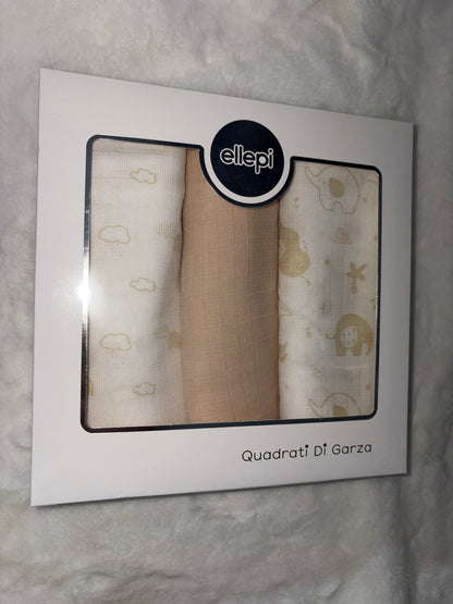 Set Quadrati di Garza in Beige