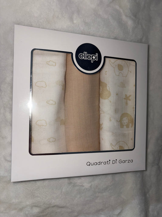 Set Quadrati di Garza in Beige