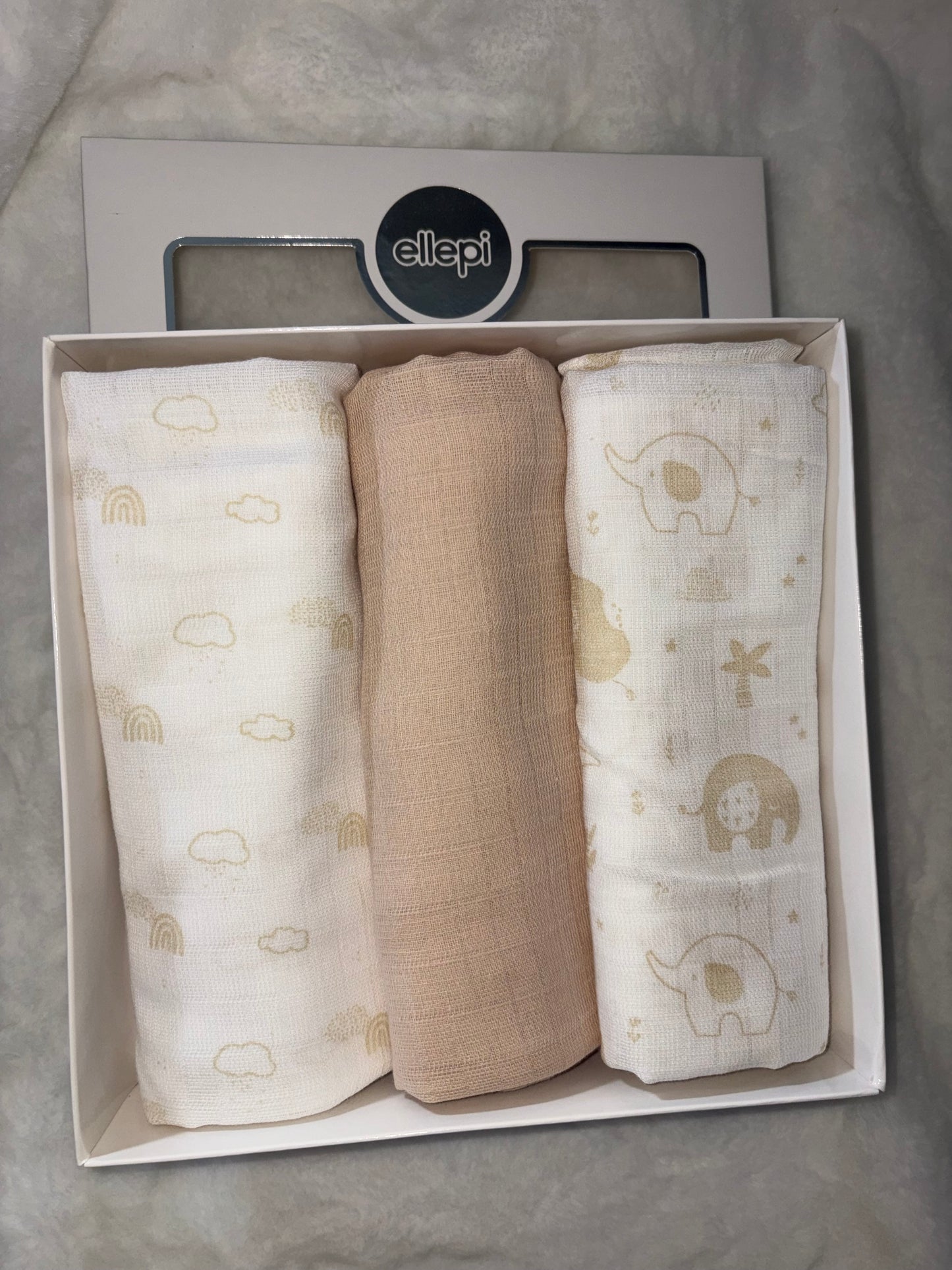 Set Quadrati di Garza in Beige