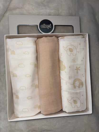 Set Quadrati di Garza in Beige