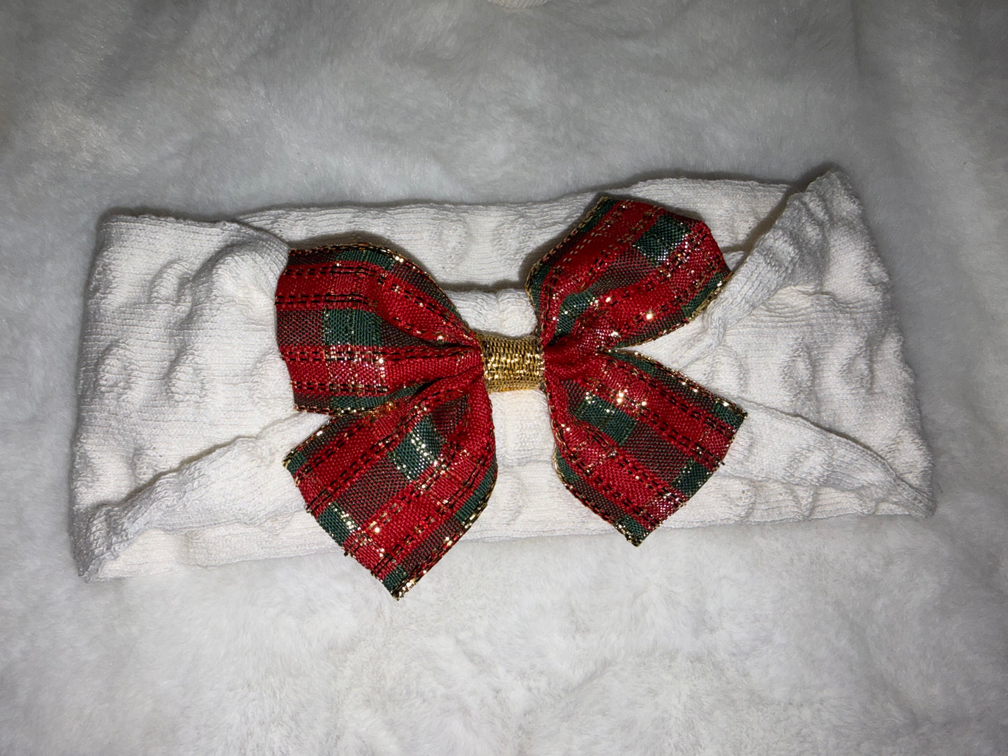 Fascia e scarpette panna/scozzese