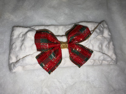 Fascia e scarpette panna/scozzese