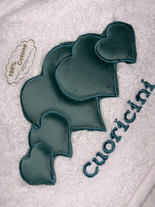 Accappatoio Triangolo Cuoricini